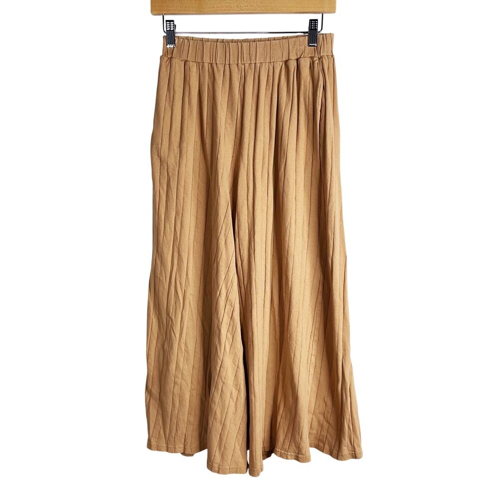 Callahan Medium Tan Honey The Everyday Pant Pleated Pull On Pockets Cotton Brown